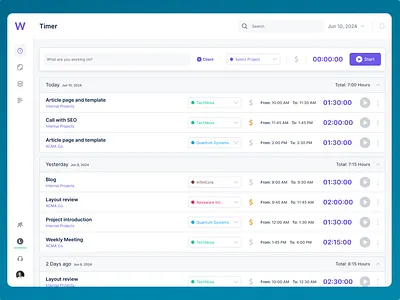 Time Tracker | Desktop App app design desktop app timetracker tracker ui ux