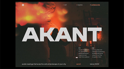 AKANT Website Concept branding concept design graphic design hero ui web