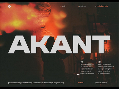 AKANT Website Concept branding concept design graphic design hero ui web