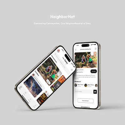 Introducing NeighborNet: Your Hyper-Local Community Connector 3d animation graphic design ui