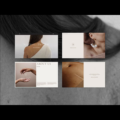 Scarless — The Clinic accordeon aesthetic brand website branding business card clinic website color palette doctor feminine graphic design luxury medical medicine website minimalistic premium surgery tilda webdevelopment website website development