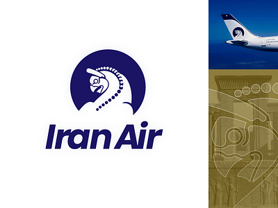 Iran Air logo redesign, Dribbble weekly warm-up air airplane brand brand design challenge concept dribbbleweeklywarmup logo logo design logodesign minimal re design redesign symbol