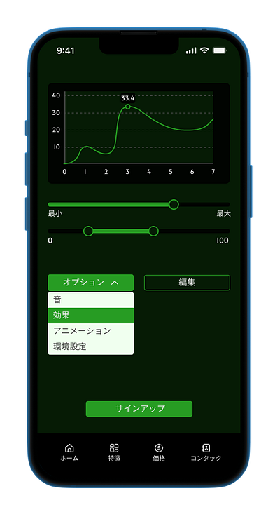 Chart control graphic design ui