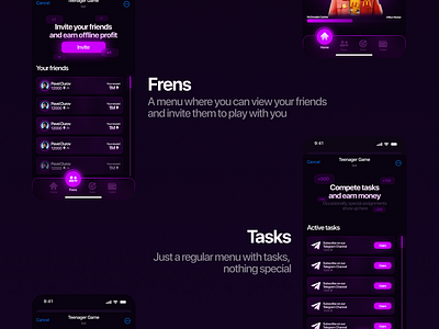 Teenager Game / Telegram Mini App brand game graphic logo telegram ui uiux