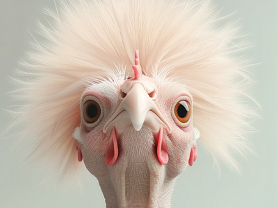 Funny Animal Portraits ai animal chicken dog poster surreal surrealism wallart