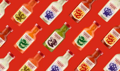 Hot sauce labels branding concept graphic design label packaging packaging design