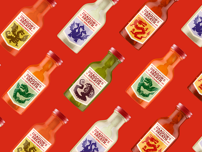 Hot sauce labels branding concept graphic design label packaging packaging design