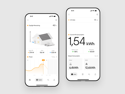 Solar UI app betraydan clean design ios minimal mobile solar ui ux