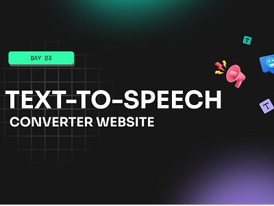 Day 23 of 100 Days Daily UI Challenge:: Text to Speech Converter 100daysofui css dailyui day23 designinspiration frontenddevelopment html interfacedesign javascript modernui speechrecognition texttospeech uichallenge uidesign uiuxdesign webdesign webdevelopment