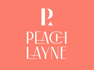 Peach Layne Logo Lockup arkansas branding design flat hunter oden lettering lockup logo logotype