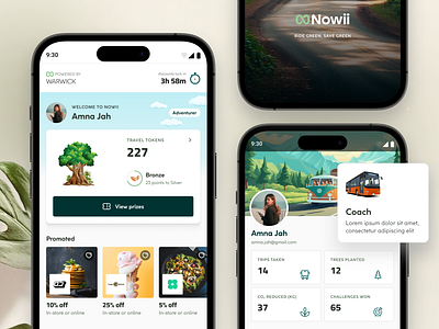 Project Success: Nowii App's Sustainable Transportation Solution branding design design system mobile app development product design ui ux