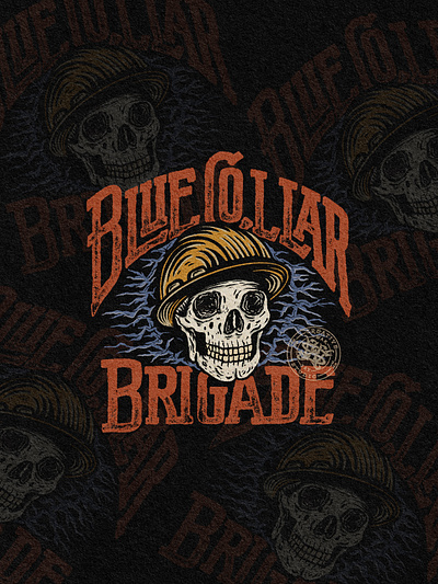 Blue Collar Brigade branding company brand logo company branding company logo design graphic design illustration logo typeface