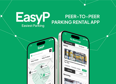 EasyP car app map parking rent parking uiux