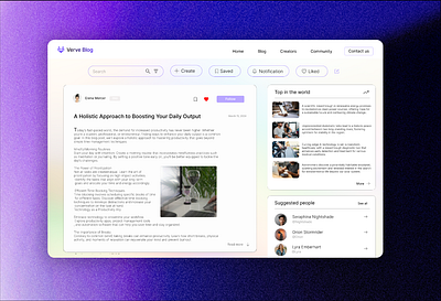 Blog home page UI blog blog design blog page design ui blog website blogpost design branding figma ui design graphic design ui ui design home page web ui website homepage website ui design