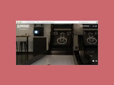 Slingshot Social Game Club Homepage branding cacheinteractive design homepage logo slingshotsocial ui ux web webdesign