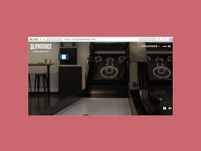 Slingshot Social Game Club Homepage branding cacheinteractive design homepage logo slingshotsocial ui ux web webdesign