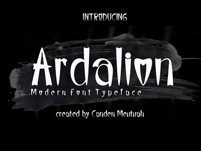 Ardalion 3d animation branding design font graphic design handwritten fonts illustration logo motion graphics typeface typography ui