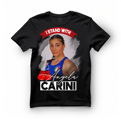 I Stand Angela Carini Shirt design illustration