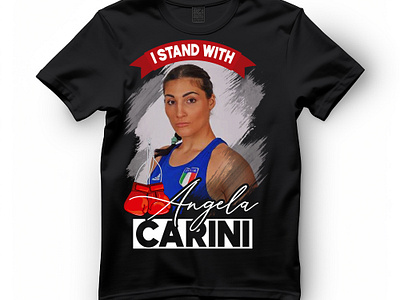 I Stand Angela Carini Shirt design illustration