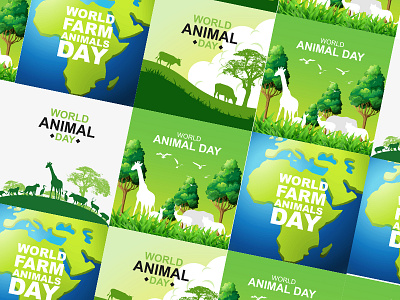 Creative Social Media Designs for Animal Day visual identity