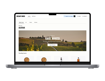 Whiskey Investment App alternative app design ecommerce investing money ui ux whiskey wine