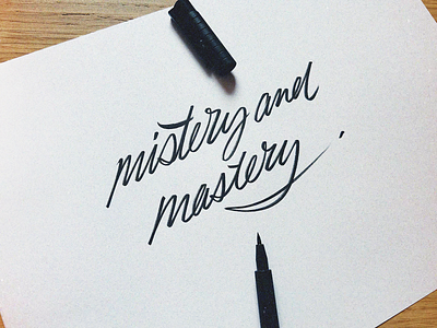 mistery & mastery calligraphy custom easy flow handtype handwritten lettering logo logodesign logomaker original relaxed script signature unique