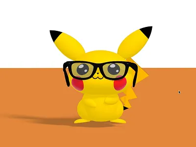 3D with Spline - A Pikachu Programmer 3d 3d character animation character design graphic design pikachu spline ui design