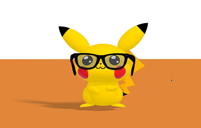 3D with Spline - A Pikachu Programmer 3d 3d character animation character design graphic design pikachu spline ui design