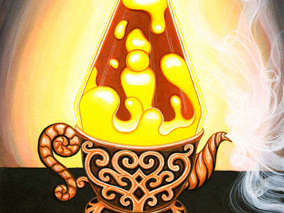 Java Lamp | Gouache Paint Illustration art art print artist artwork card card illustration commission design dnd dungeons dragons freelance game gouache illustration illustrator paint painter painting wall art watercolor