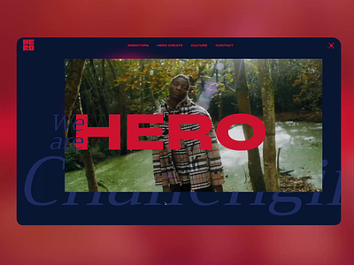 Hero Films - Film Production Studio Website bold website films studio hero modern red saas studio website ui web design