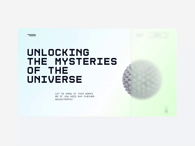 Universe DNA 3d animation graphic design motion graphics tech technology ui