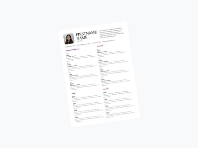 Resume graphic design resume