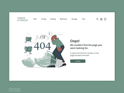 Daily UI #008 / 404 error page 404 error dailyui dailyui 008 ui uiux ux website