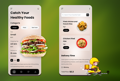 Food Delivered App animation deliverymadeeasy deliveryservice foodapp foodie foodlovers motion graphics ui