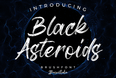 Black Asteroids Brush Font branding design font graphic design illustration logo motion graphics typogra typography ui ux vector