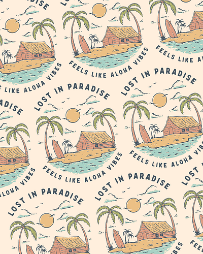 Lost in Paradise Illustration Project branding design graphic design illustration logo mountain nature ui ux vector