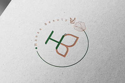 Hanaa Beauty Logo branding graphic design identity design logo visual identity