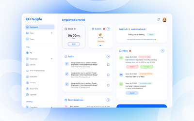 iPeople - HR Management Dashboard dashboard design employee portal human resources portal ui web design