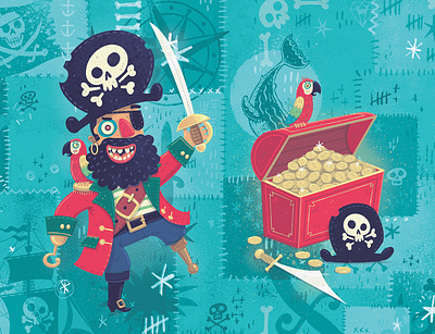 Argggh! character fun illustrated illustration kids pirate treasure