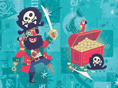 Argggh! character fun illustrated illustration kids pirate treasure