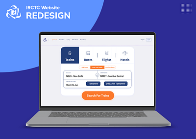 IRCTC Website Redesign indian railways indian railways website irctc irctc app irctc app redesign irctc redesign irctc website irctc website redesign rebranding redesign ui website