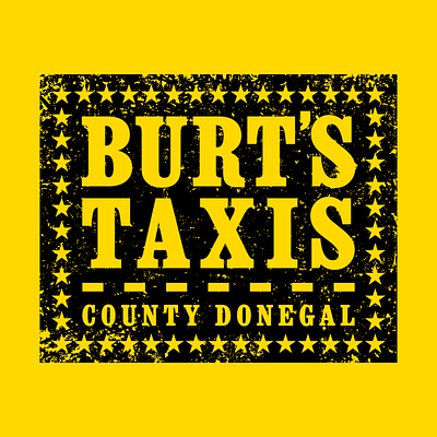 Burt's Taxis comedy derry girls fictional graphic design logo sitcom