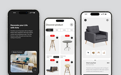 Furniture Mobile App app design app design best app design ui app ui design e commerce app furniture app furniture mobile apps mobile apps modern app trendy app design ui ux website ui