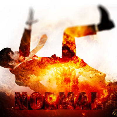 Normal. explosion illustration photoshop typography