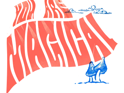 You Are Magical branding cartoon design funky groovy illustration illustrator logo retro type typography vintage