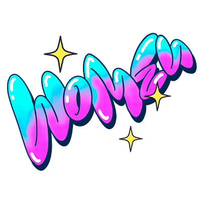 Women! bubble cartoon design illustration illustrator lettering print rights trans type typography vintage women