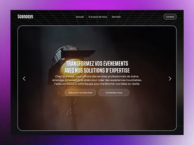 Scenosys website redesign animation background dark website figma framer gradients high converting landing page motion graphics seo ui ux web design website
