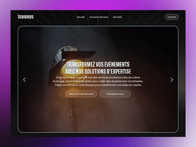 Scenosys website redesign animation background dark website figma framer gradients high converting landing page motion graphics seo ui ux web design website
