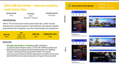 Improve Usability with Quicklinks analysis quicklinks universal orlando