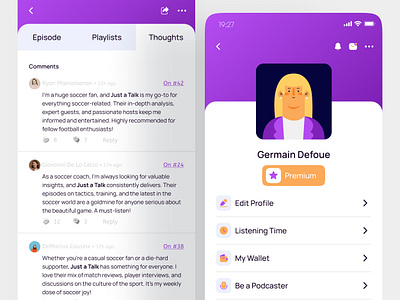 Dazzlecast - Thought Screen & My Account, Podcast Apps android app design apps apps design brand brand guide branding colorful design figma graphic design illustration ios logo minimalist podcast responsive ui ui design uiux